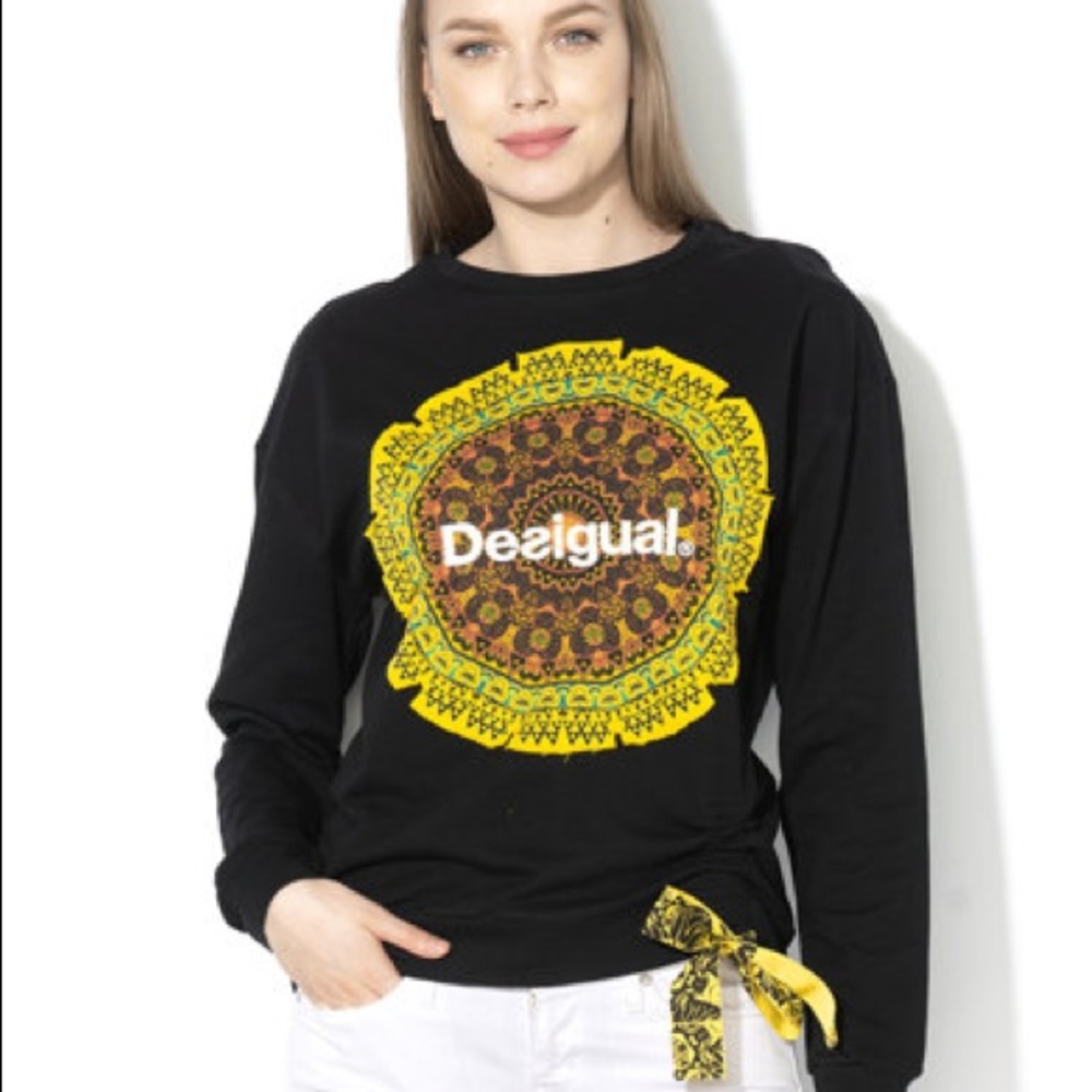 Desigual black sports sweatshirt Sweat Greve
